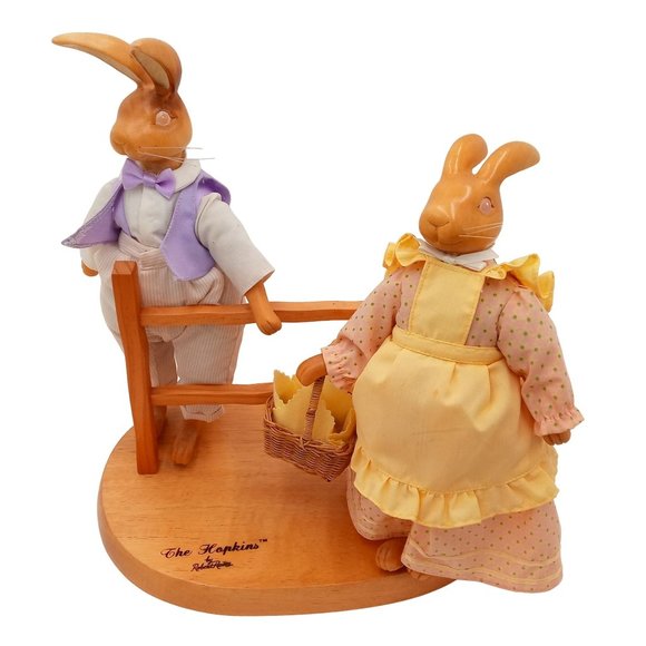 The Hopkins Bunny Rabbit Sculpture Wood Robert Raikes 1990s Numbered Limited - Picture 13 of 16